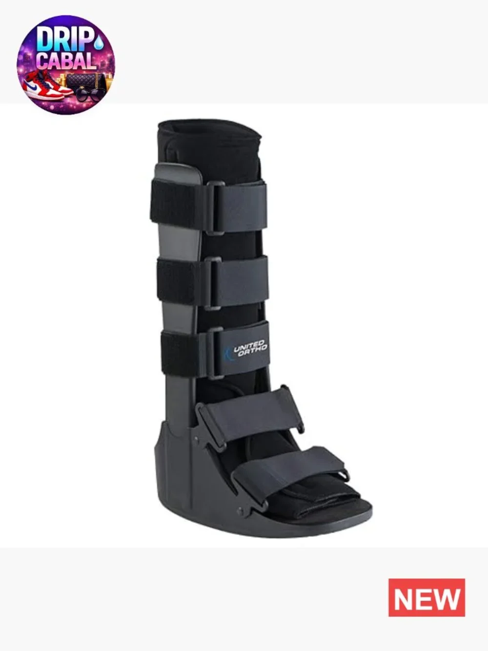 Cam Walker Fracture Boot, Medium, Black - Orthopedic Support
